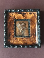 Wonderful bronze plaque with representation of Jesus