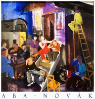 Aba-novák vilmos circuses circa 1930, art poster, traveling circus stunt chariot artist