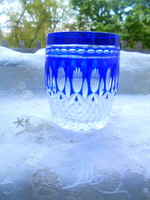 Ajkai kobalt kék kristály  üdítős, (vízes ) pohár