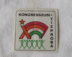 Retro sticker out of Congress with ten red stars