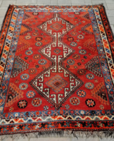 Antik Iráni Qashqai Shiraz kézi csomózású nomád szőnyeg.!