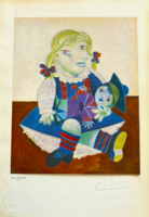 Pablo picasso - with her maya baby - no halving price!