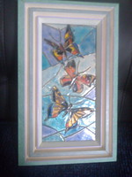 Megyeri Annamária : Pillangók, tűzzománc 1995