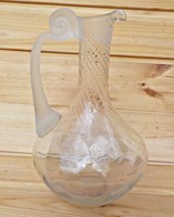Antique handmade glass wine decanter