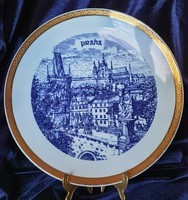 I got it down !!!! Prague decorative plate with gilded border