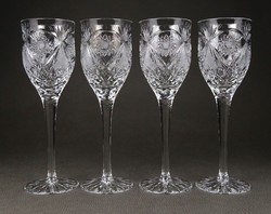 1I596 polished short drink crystal glass set of 4 pieces