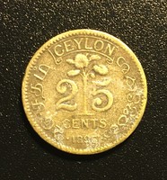 Ceylon 25 cents, 1895