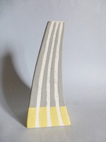 Rare art deco striped ceramic vase