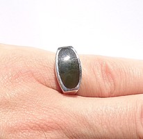 Olivazöld berakásos ezüst gyűrű