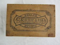 Gerbeaud Kugler Henrik fa doboz - gyártó Lourié és Társa Bécs