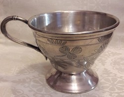 Antik ezüstözött "fiumei csésze" ritkaság (M2353)