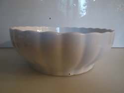 Bowl - antique - marked - 29 x 10 cm - can be hung on the wall - snow white - porcelain - flawless