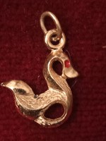 Fabulous gilded swan pendant from the 1970s
