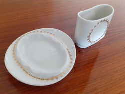 Retro régi Alföldi porcelán hamutál cigaretta tartó készlet hamutartó hamuzó 2 db mid century