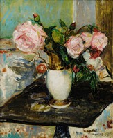 Émile Blanche - Virágok fehér vázában - reprint