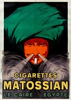 Cappiello - Cigarettes Matossian - vakrámás vászon reprint