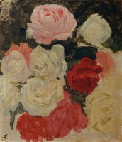 Otto friedrich - flowers - reprinted canvas reprint