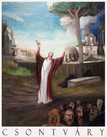 Csontváry Fohászkodó Üdvözítő 1903 művészeti plakát, Jézus Krisztus Megváltó ima keresztény vallásos