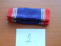 Hungarian People's Army Medal of Merit ribbon 2. # + Zs