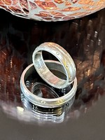Pair of silver wedding rings