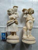 2 plaster sculptures, definitely before the war, they could even be re-cast ....