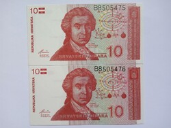 Croatia and 10 dinars 1991! Line tracking !!