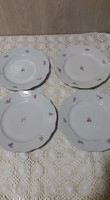 Zsolnay flat plates, 4pcs