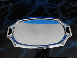Silver artdeco tray with handles 915 gr