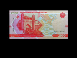 Unc - the new money - 2000 sums - Uzbekistan. 2021 (New money!)