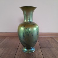 Antique zsolnay labrador patterned eosin vase