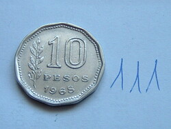Argentina Argentine 10 pesos 1968 gaucho, nickel plated steel 111.