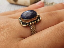 Lápisz Lazuli köves antik gyűrű - 9es méret