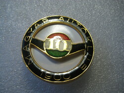 Hungarian car club - founded in 1900, fire enamel, 60 mm, showcase condition from the 70's