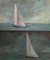 Hanna Andorka (1973-): day and night, sailboats