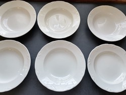 Gránit indamintás fehér mély tányérok 6 db
