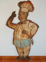 Szakács podravka Antik vas tábla kb 130 cm 2 oldalas