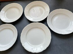 Gránit indamintás fehér lapos tányérok 5 db