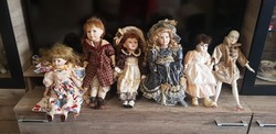 Antique porcelain dolls with heads and feet 6pcs.