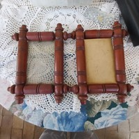 2 old wooden picture frames
