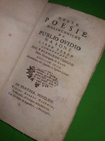 1764. Publiusz OVIDIUSZ versei  könyv kötet latinul a képek szerint VELENCE