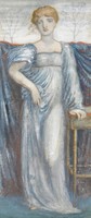 Simeon solomon - the girl in the blue dress - canvas reprint