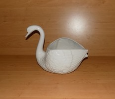 Marked ceramic swan pot 30 cm long (n)