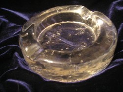 Art deco, air bubble large ash thick thick glass rarity