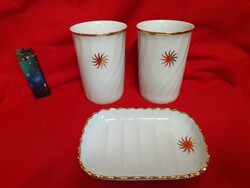 Medicinal porcelain glass, bowl set, set.