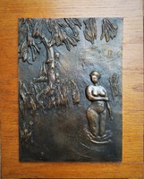 Bronze plaque of John Kocsornyik: Susanna and the elders