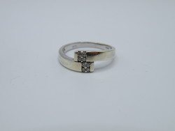KK1437 Gyönyörű 9 karátos fehér arany gyűrű
