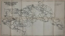 Map of the bus lines of the Hungarian Royal State Railways