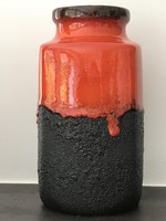 Vintage német fat lava kerámiaváza a Scheurich cégtől, 20 cm magas