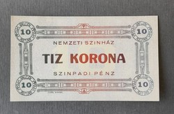 Nemzeti Szinház -10 korona szinpadi pénz (Globus, Budapest)