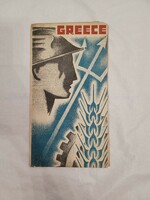Brochure showing Greece around the 1960s, unique image, drawing with illustrations